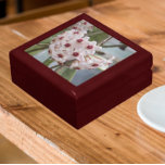 Hoya Plant Flowers Floral Gift Box<br><div class="desc">Store trinkets,  jewellery and other small keepsakes in this wooden gift box with ceramic tile that features a photo image of the lovely,  little flowers of the tropical Hoya Plant,  also called the Wax Plant. A lovely,  floral design! Select your gift box size and colour.</div>