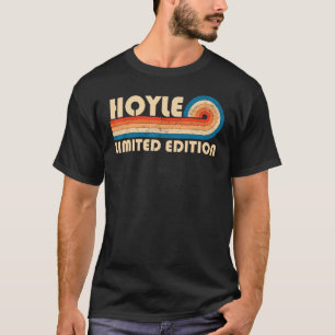 HOYLE Surname Retro Vintage 80s 90s Birthday Reuni T-Shirt