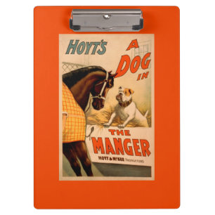 Hoyt's A dog in the Manger Theatre Poster Clipboard