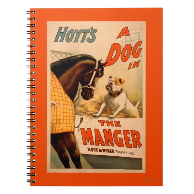 Hoyt's A dog in the Manger Theatre Poster Spiral Notebook (Front)