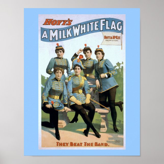Hoyt's A Milk White Flag Vintage Theatre Poster (Front)