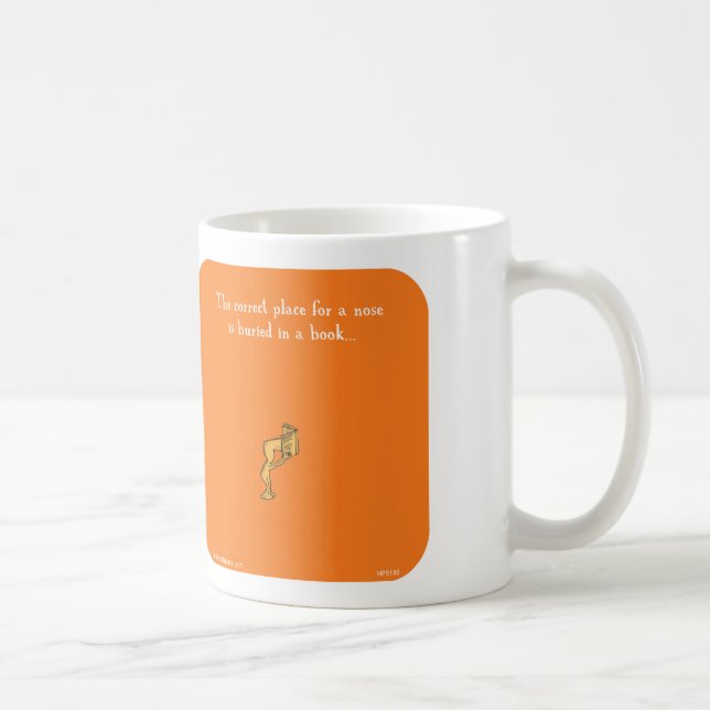 HP5130, "Harold's Planet", nose, buried, book, rea Coffee Mug (Right)