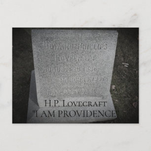 HP Lovecraft - Providence Writer Resting Place Postcard