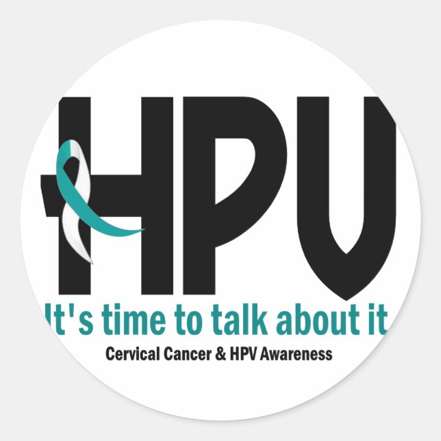 HPV Awareness 1 Classic Round Sticker (Front)