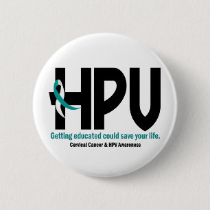 HPV Awareness 2 6 Cm Round Badge