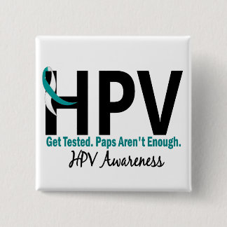 HPV Awareness 4 15 Cm Square Badge