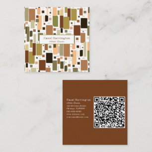 HQ Code Retro Square Business Card Mid Century