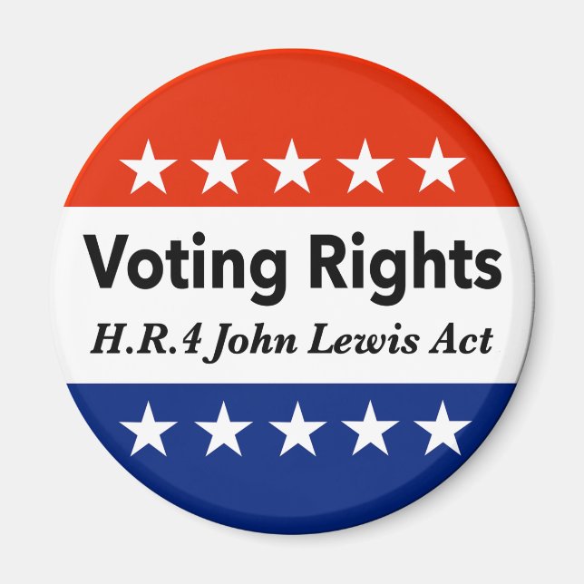 HR4 John Lewis Voting Rights Act Magnet (Front)