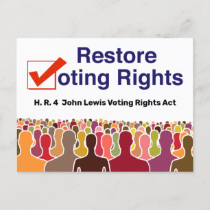 HR4 John Lewis Voting Rights Act Postcard