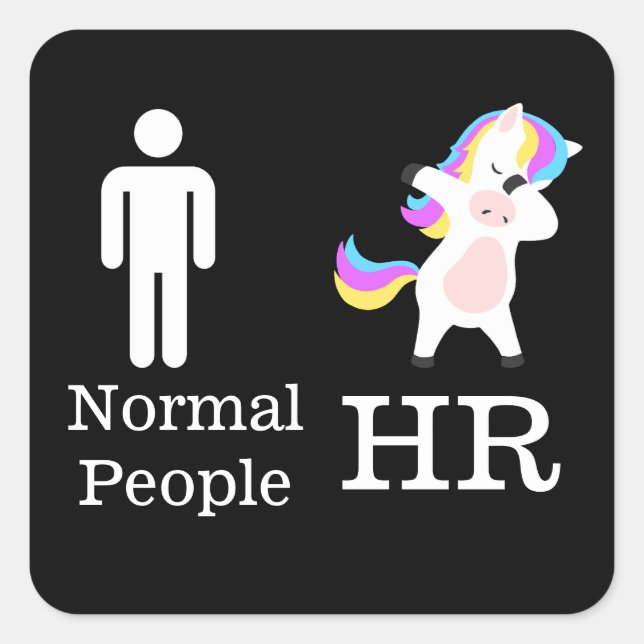 HR 🦄 Dabbing Unicorn STICKER (Front)