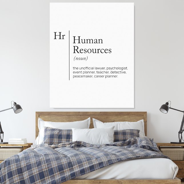 HR Definition dictionnary Canvas Print (Insitu(Bedroom))