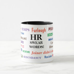 HR Human Resources Swear Words Funny Pet Peeves Mug