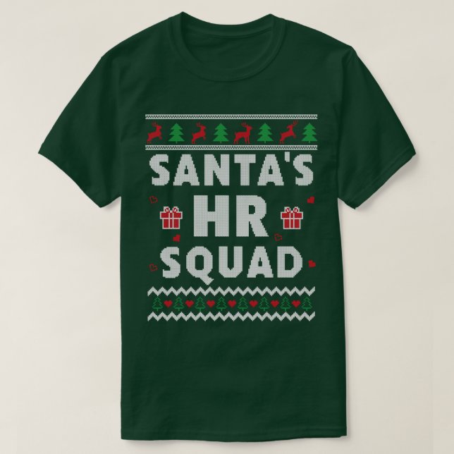 HR Human Resources Ugly Christmas T-Shirt (Design Front)