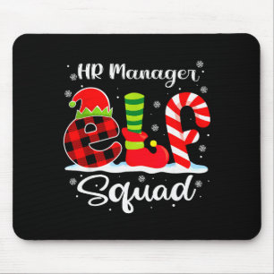 Hr Manager Elf Squad Christmas Recruiter Matching Mouse Pad