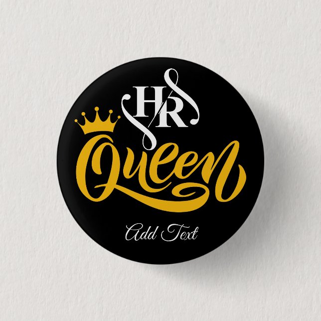 HR Queen Human Resources Women 3 Cm Round Badge (Front)