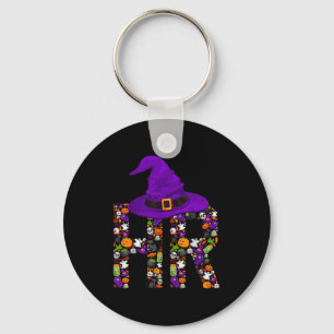 Hr Witch Human Resources Pumpkin Halloween Costume Key Ring