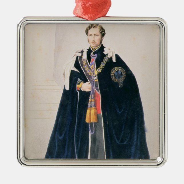 HRH Albert Edward, Prince of Wales Metal Tree Decoration (Front)