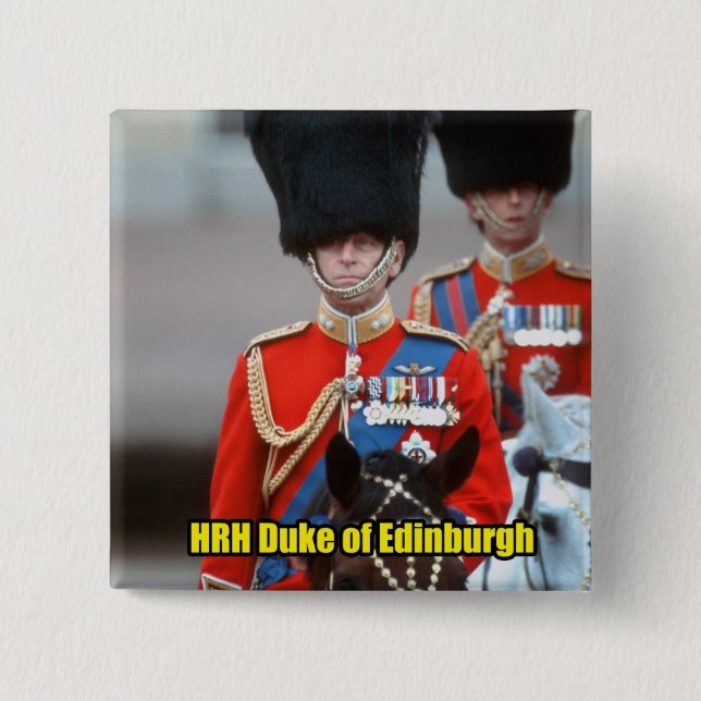 HRH Duke of Edinburgh 15 Cm Square Badge (Front)