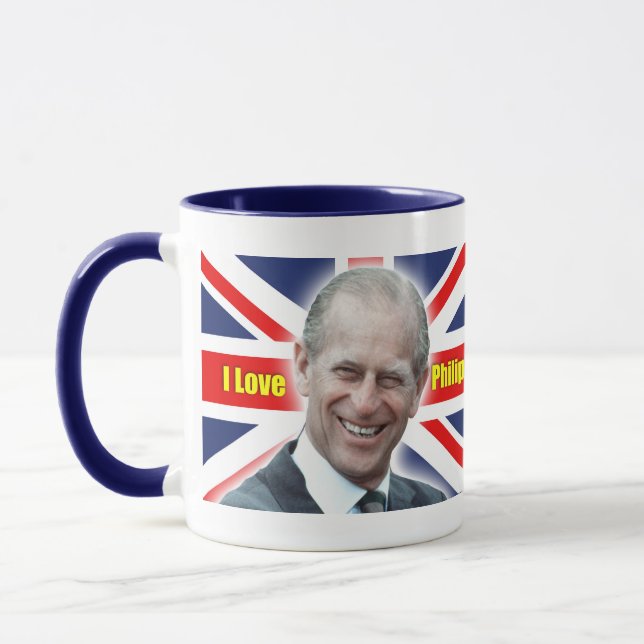HRH Duke of Einburgh - I love Philip Mug (Left)