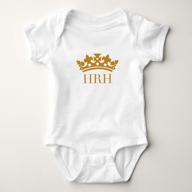 HRH His/Her Royal Highness Baby Royal Bodysuit (Front)