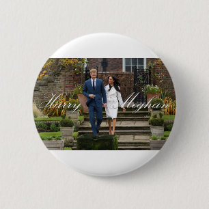 HRH Prince Harry and Meghan Markle Royal Wedding 6 Cm Round Badge