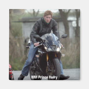 HRH Prince Harry motorbike Magnet