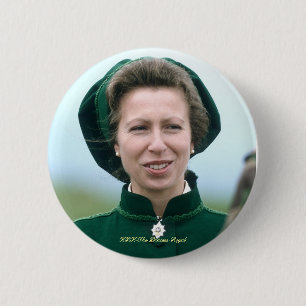 HRH Princess Anne Warminster 6 Cm Round Badge