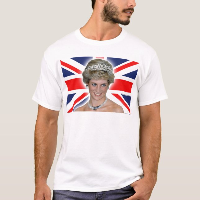HRH Princess Diana Union Jack T-Shirt (Front)