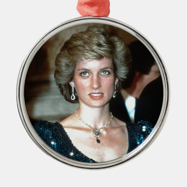 HRH Princess Diana Vienna 1986 Metal Tree Decoration (Front)