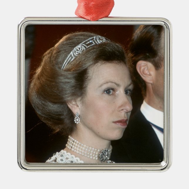 HRH Princess Royal Xmas Metal Tree Decoration (Front)