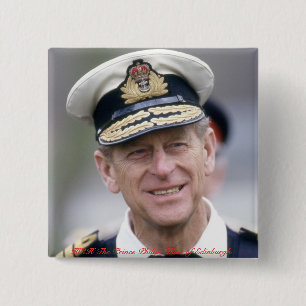 HRH The Prince Philip, Duke of Edinburgh 15 Cm Square Badge