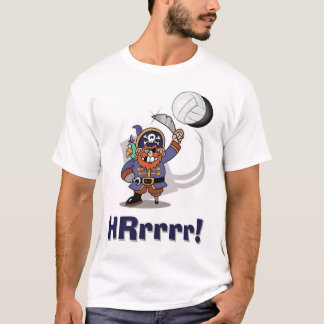 HRrrrr! Volleyball Graphic Tee w Pirate and Ball