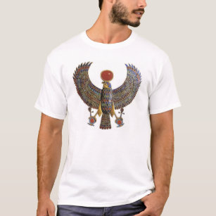 Hru Falcon Pendant - white t-shirt