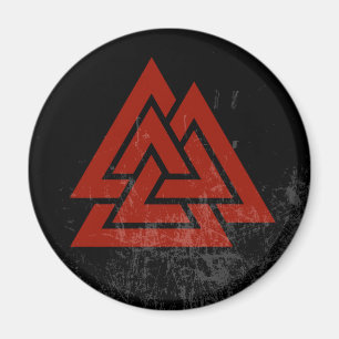 Hrungnir's Heart (red & black grunge) Magnet