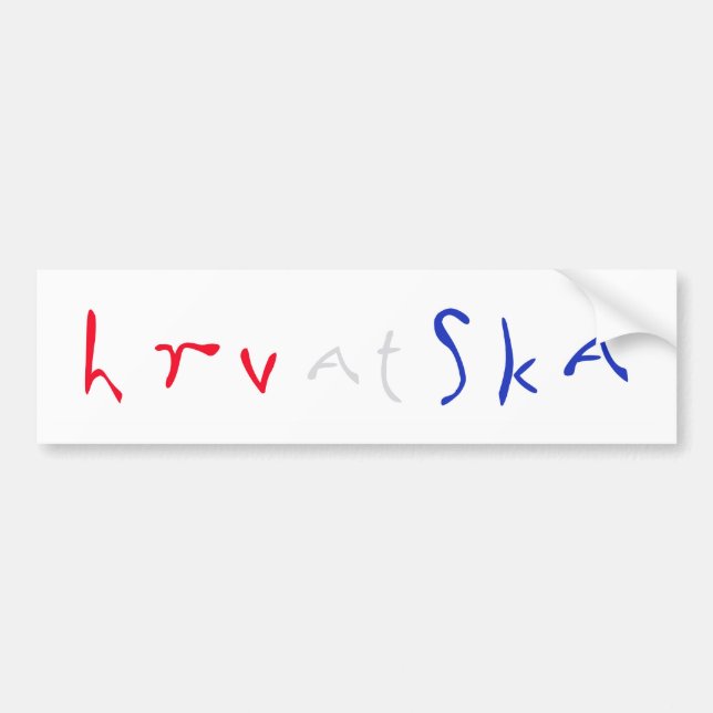 Hrvatska Bumper Sticker (Front)