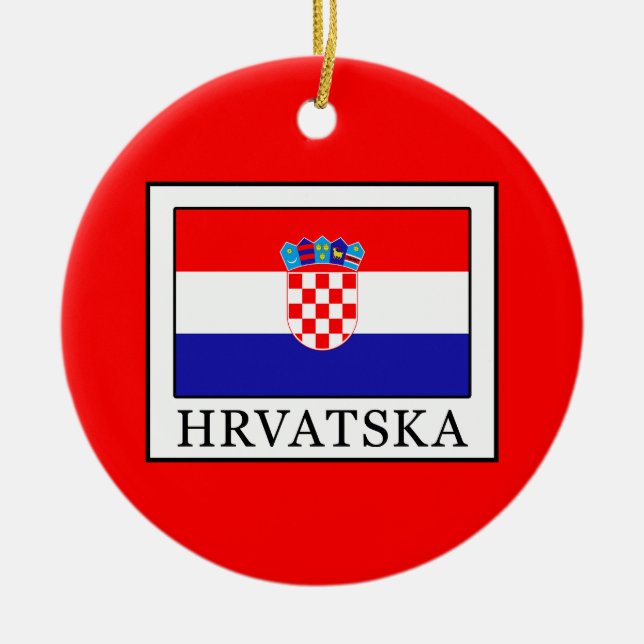 Hrvatska Ceramic Tree Decoration (Front)