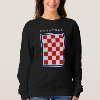 Hrvatska Checker Blue Border Sweatshirt