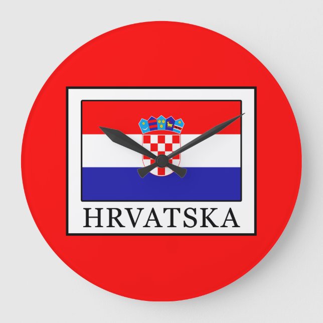 Hrvatska Large Clock (Front)