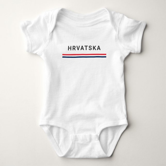Hrvatska Lines Baby Bodysuit (Front)