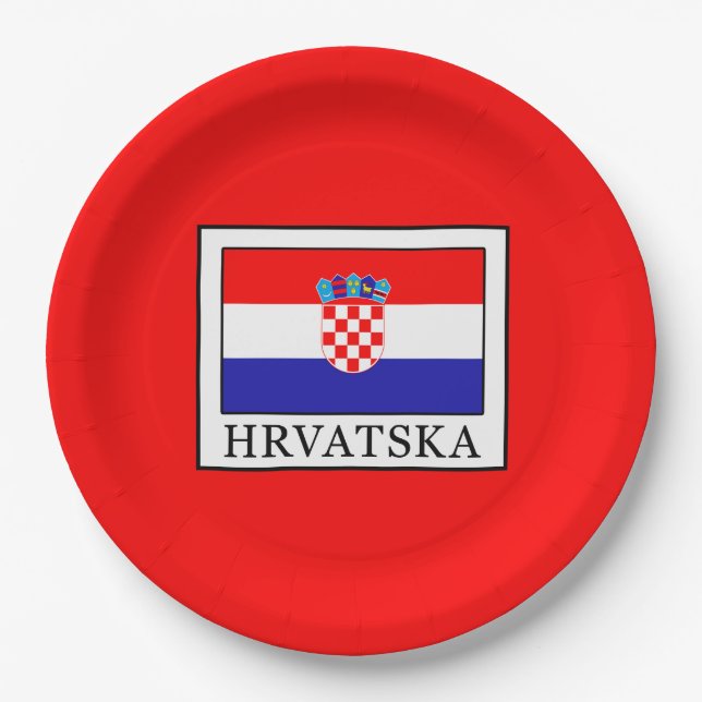 Hrvatska Paper Plate (Front)