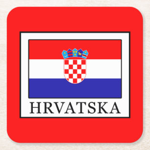 Hrvatska Square Paper Coaster