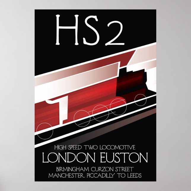HS2 vintage train poster, Poster (Front)