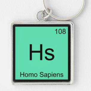 Hs - Homo Sapiens Chemistry Element Symbol T-Shirt Key Ring