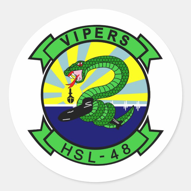 HSL-48 Vipers Classic Round Sticker (Front)