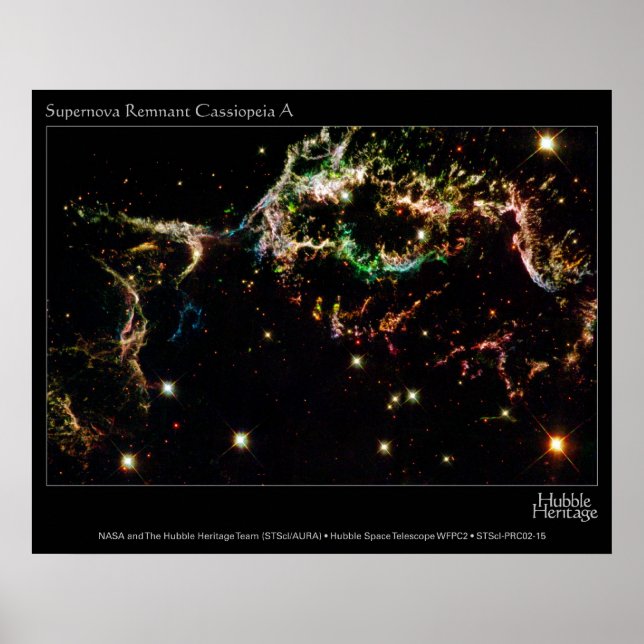 HST Supernova Remnant Cassiopeia A Poster (Front)