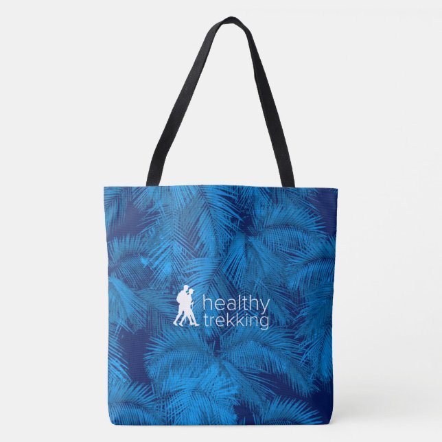 HT Hawaiian Blue Palms Beach Bag (Front)