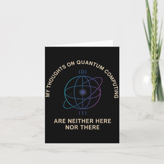 Ht Stem Gift For Teacher Professor Student Quantum Card (Front)