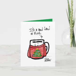 HTC Coffee Mug in Christmas Sweater Card