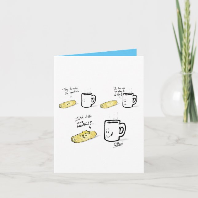 HTC Corn on the Cob and Coffee Mug Card (Front)