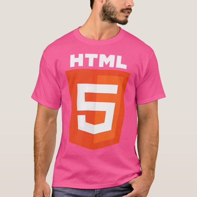 Html5 Html Logo Web Programmer Nerd Funny Computer T-Shirt (Front)